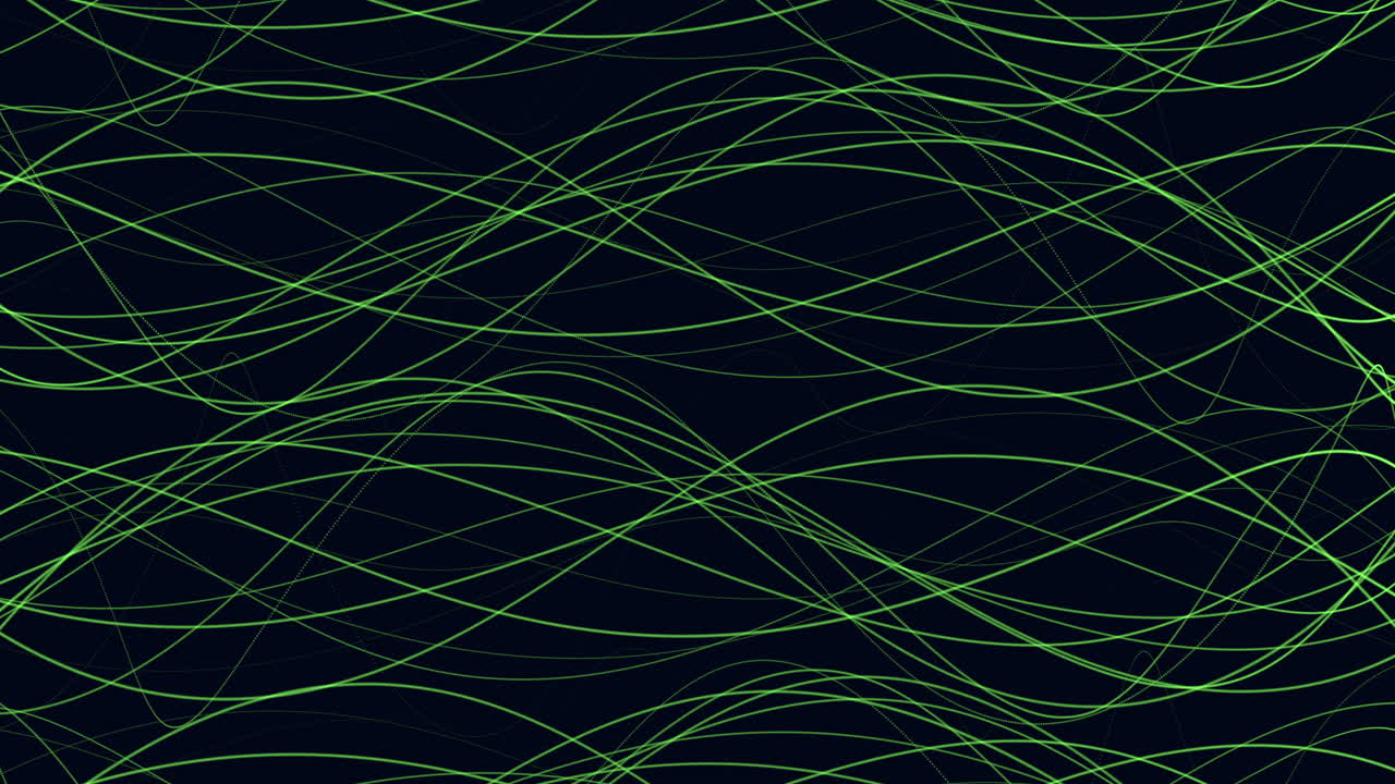 Abstract black and green wavy lines seamless pattern for web and graphic design