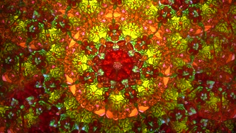real kaleidoscope with abstract background. view in colored fractals.