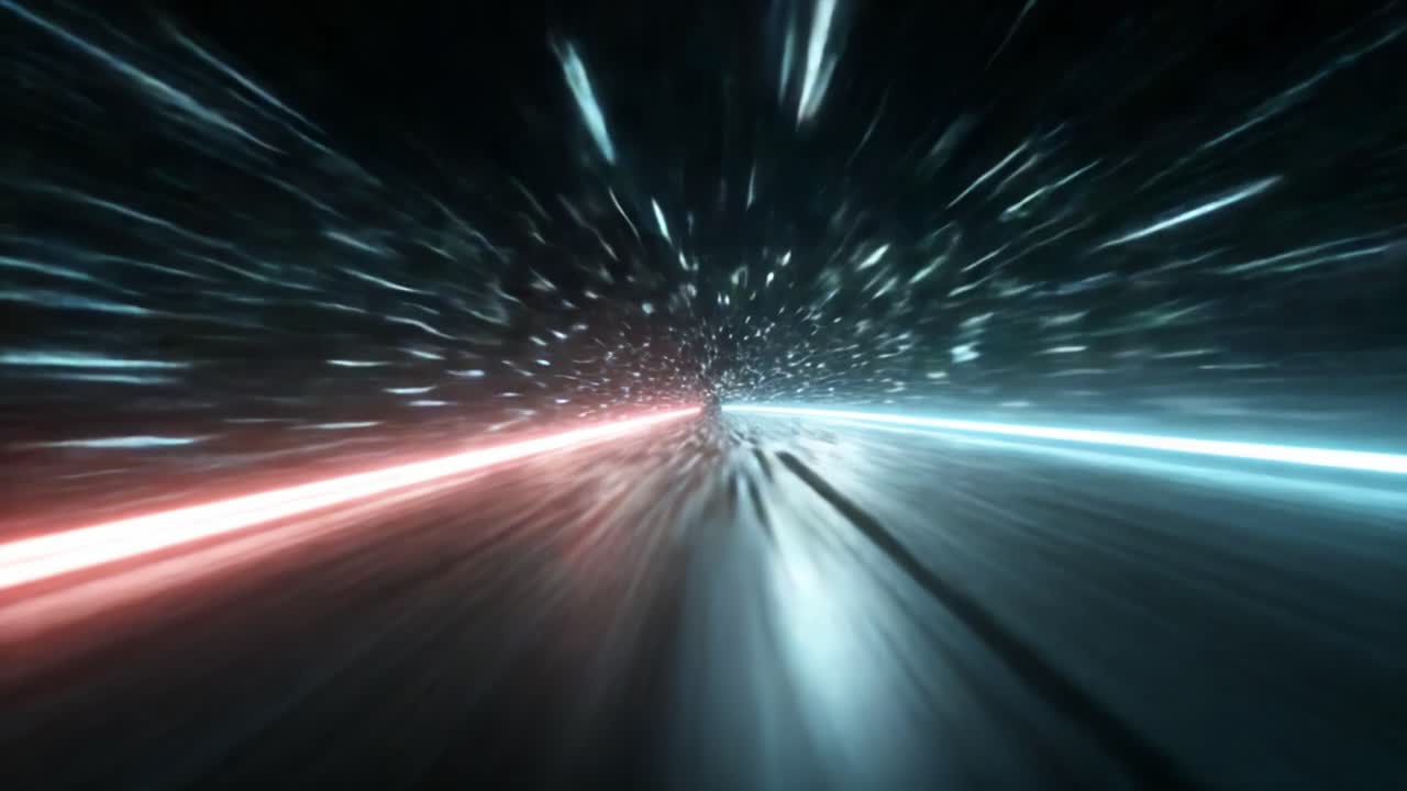 Dynamic Visual Representation of Motion, Speed, and Light: An Abstract Journey Through Fast-Paced Movement and Colorful Strands of Illumination