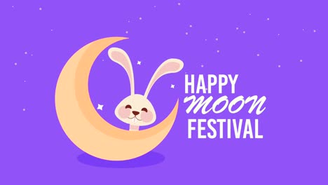 feliz festival de la luna letras con luna creciente