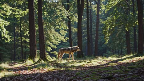 lone wolf in the forest