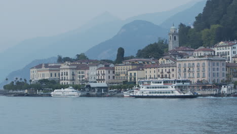 timelapse of boats and ferries in bellagio, italy.