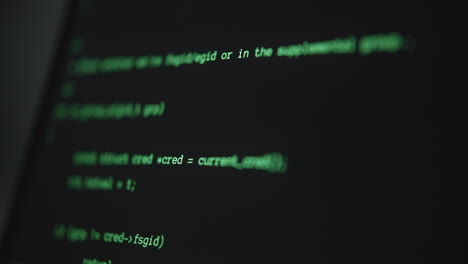 código de computadora en una pantalla