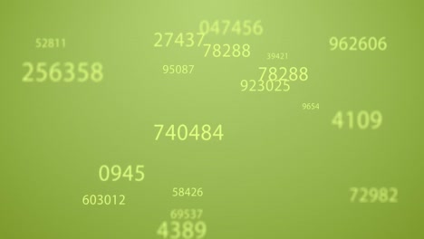 Multiple-numbers-changing-against-yellow-background