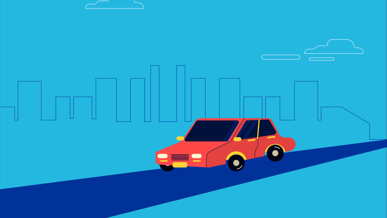 드라이브 트루 표지판의 애니메이션