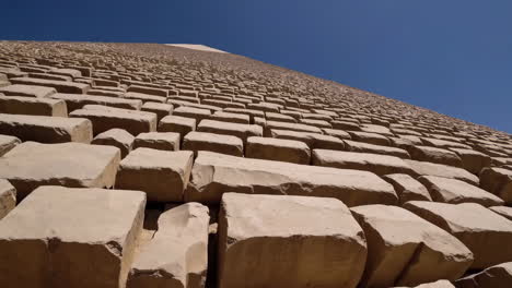 close-up view of the blocks of the egyptian pyramid