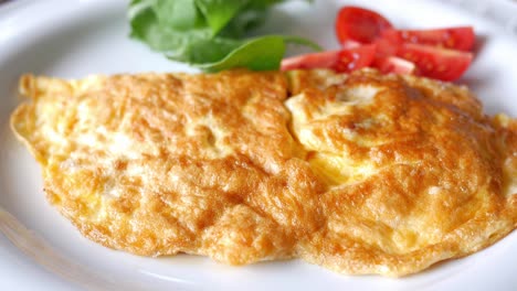 plain egg omelette on plate