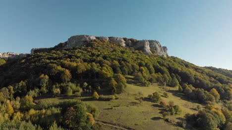 Aerial-drone-shot-climb-uphill-to-the-high-cliffs