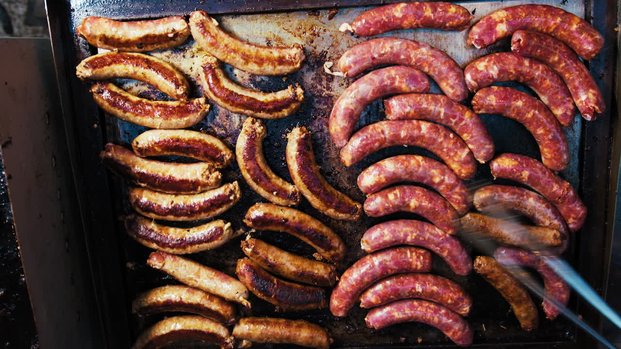 Grilling Street Food Roasted Typical Calabrian Sausages