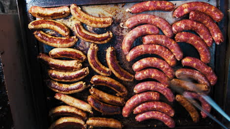 grilling street food roasted typical calabrian sausages