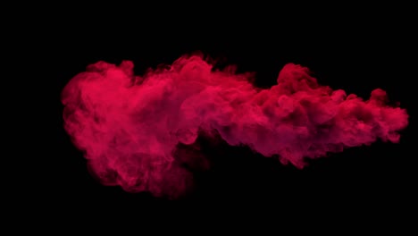Colored torch smoke.