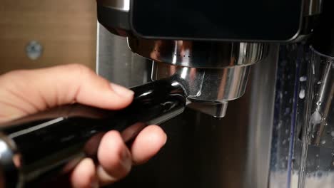 Espresso Machine in Use