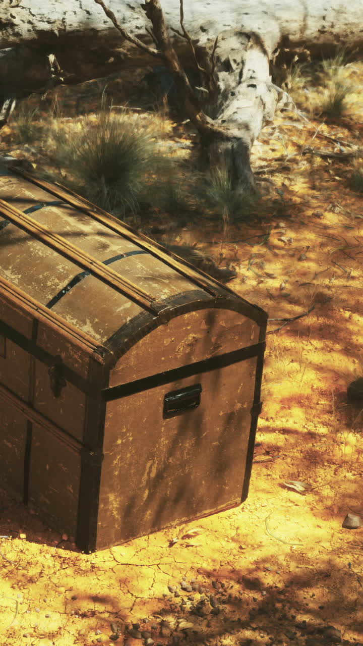 Discovery of an ancient treasure chest hidden among desert sands