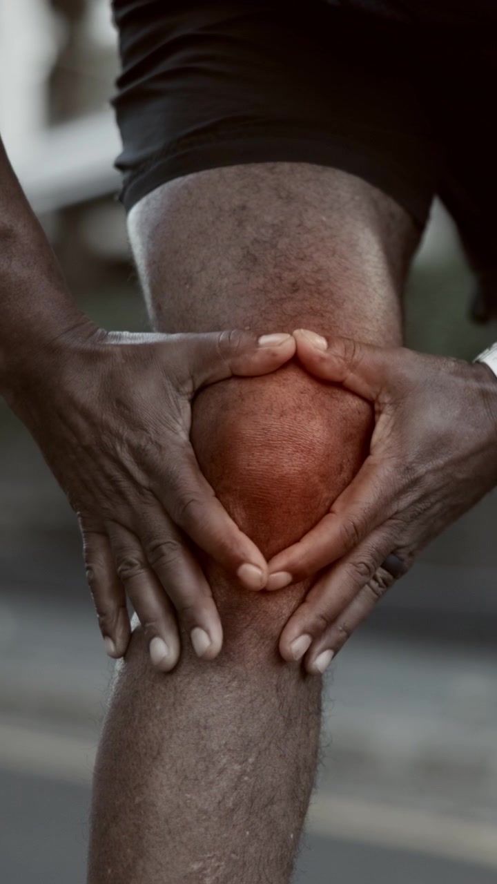 Athlete Holding Knee in Pain After Sports Injury