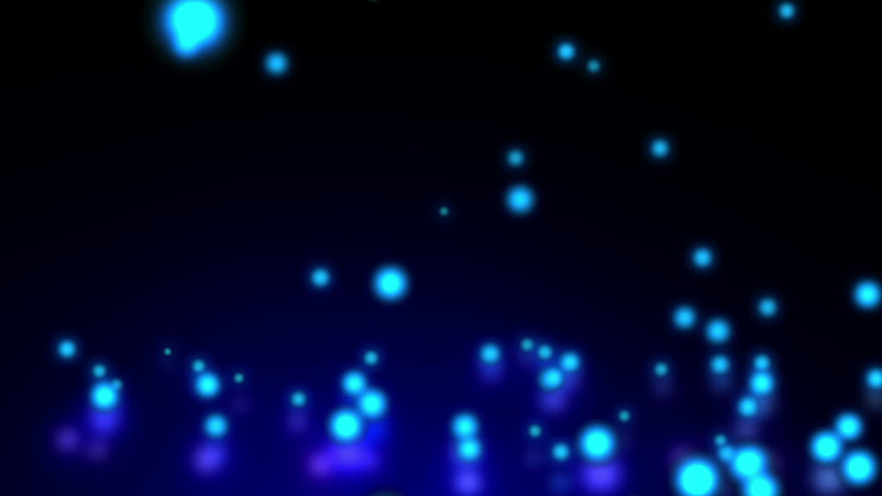 círculos brillantes de luz cayendo sobre el negro