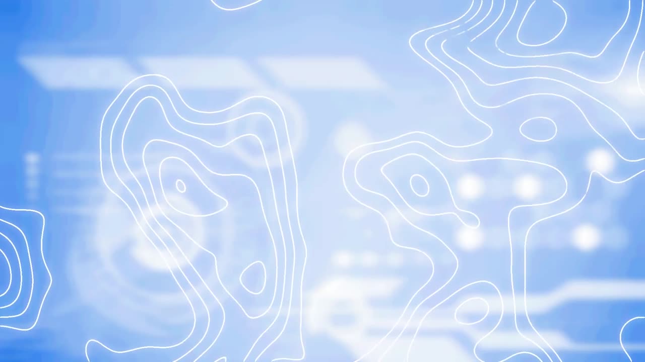 파란색 배경 위의 연결 네트워크의 애니메이션