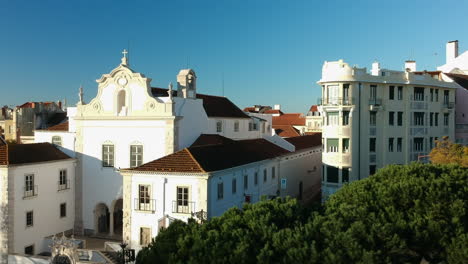 pedestal shot of barrio alto, lisbon, portugal