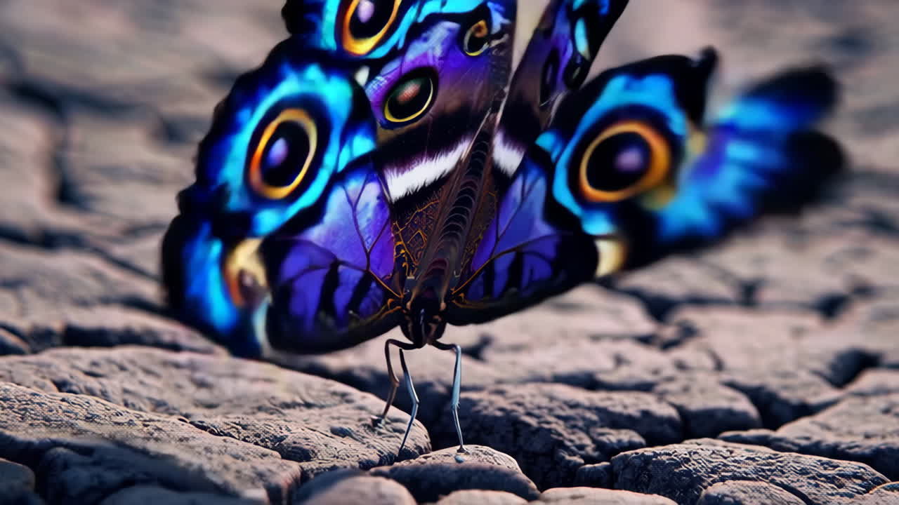 Farfalle Colorate su una Superficie di Pietra
