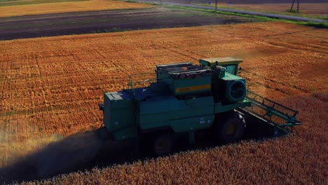 Farm-Machinery-Harvesting-Crops-At-The-Field-In-Lithuania