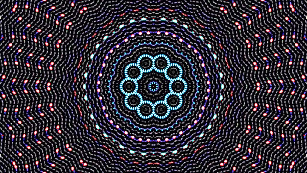 Beautiful abstract kaleidoscope that shines, a radiant light that regulates the subtle movements