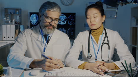 medical professionals in consultation