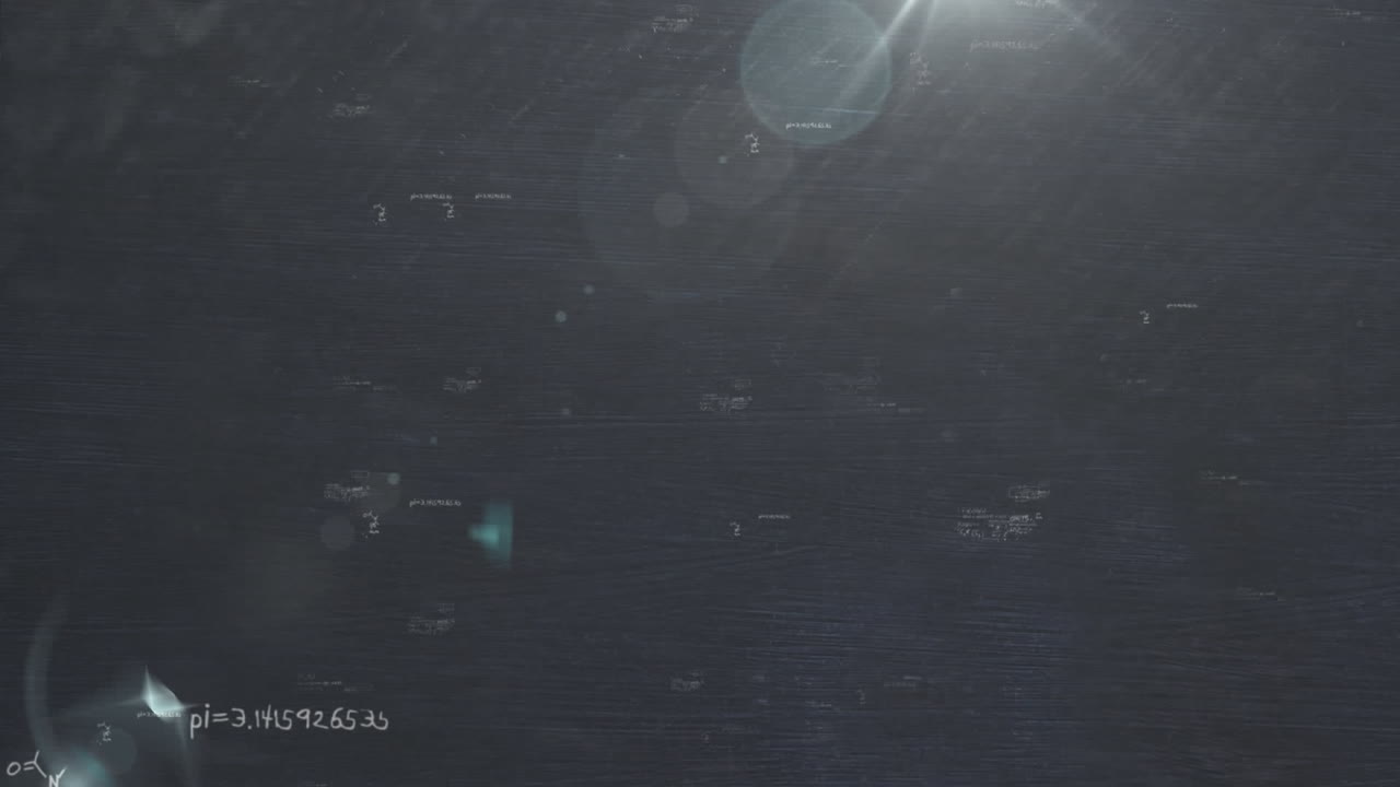 Animation of mathematical equations on grey background