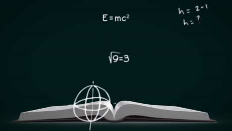 ecuaciones matemáticas contra el libro abierto