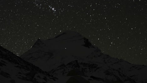 climbers high on the mountain at night