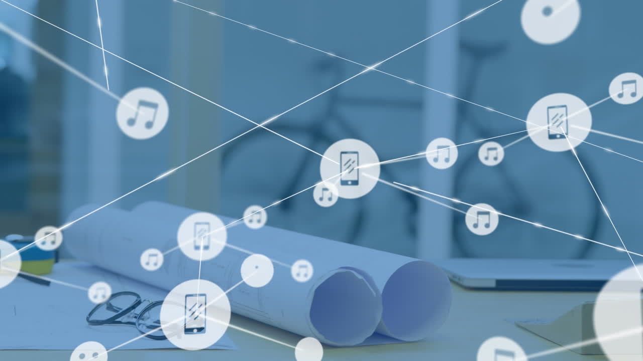 건축가 계획에 대한 연결 네트워크의 애니메이션