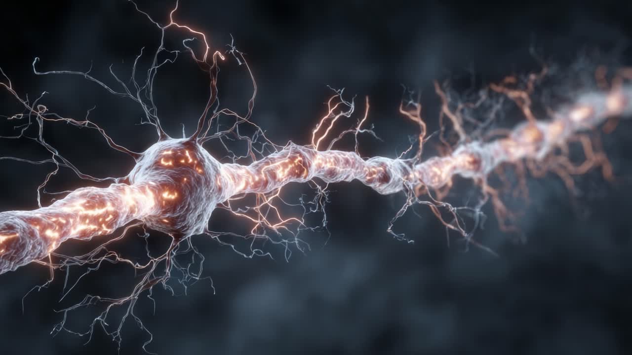 A Detailed Exploration of Neuron Structures and Their Electrical Activity in the Neural Network, Highlighting the Connection Between Neurons and Their Functions