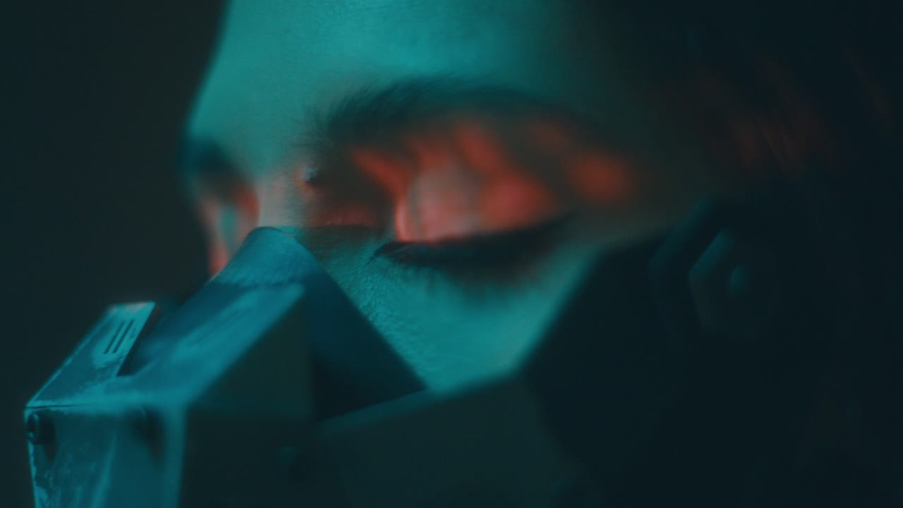 Woman with Futuristic Mask