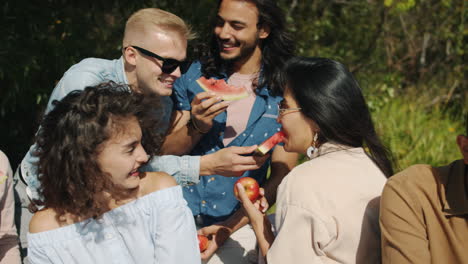 friends enjoying a picnic