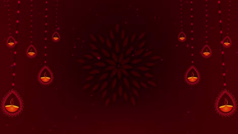 diwali celebration background with hanging lamps