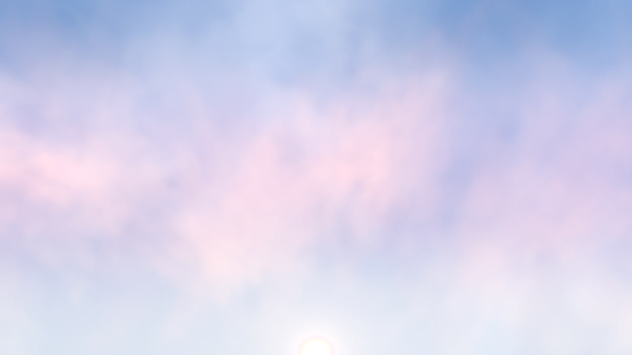 보라색 낭만적인 하늘에 모션 흰 구름