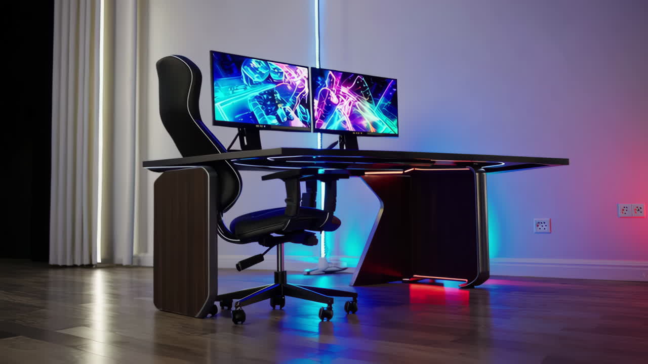 Vibrant RGB Gaming Desk Setup