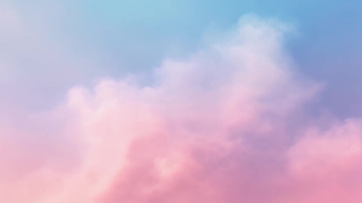 Soft Pink and Blue Clouds Drifting in the Sky