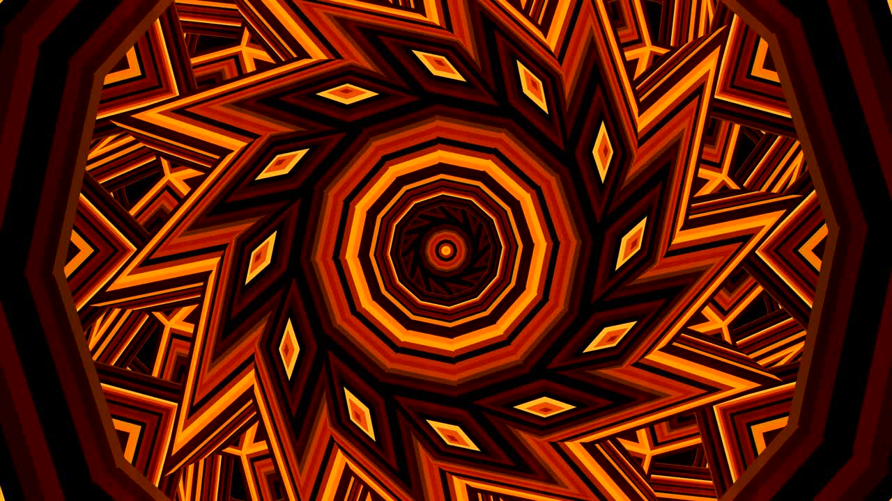 colorido caleidoscopio marrón cálido mandala sin costuras ornamento fractal para el yoga