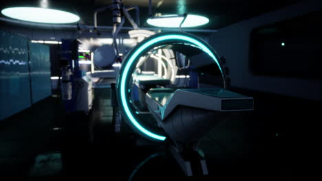 futuristic mri magnetic resonance laboratory