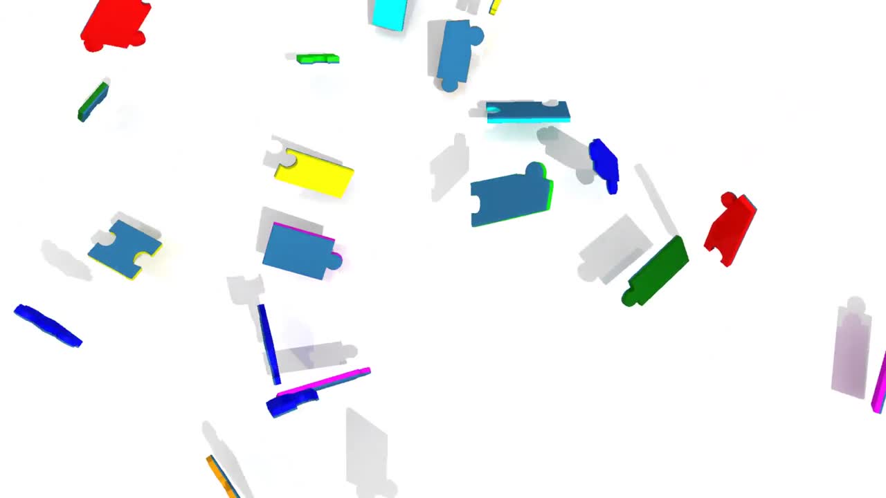 el rompecabezas 3d cae formando el equipo del título