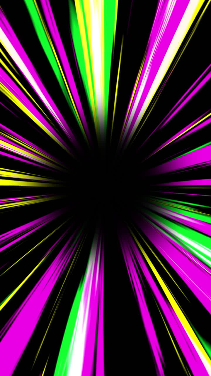 Vibrant Neon Speed Lines Zooming Out from Center