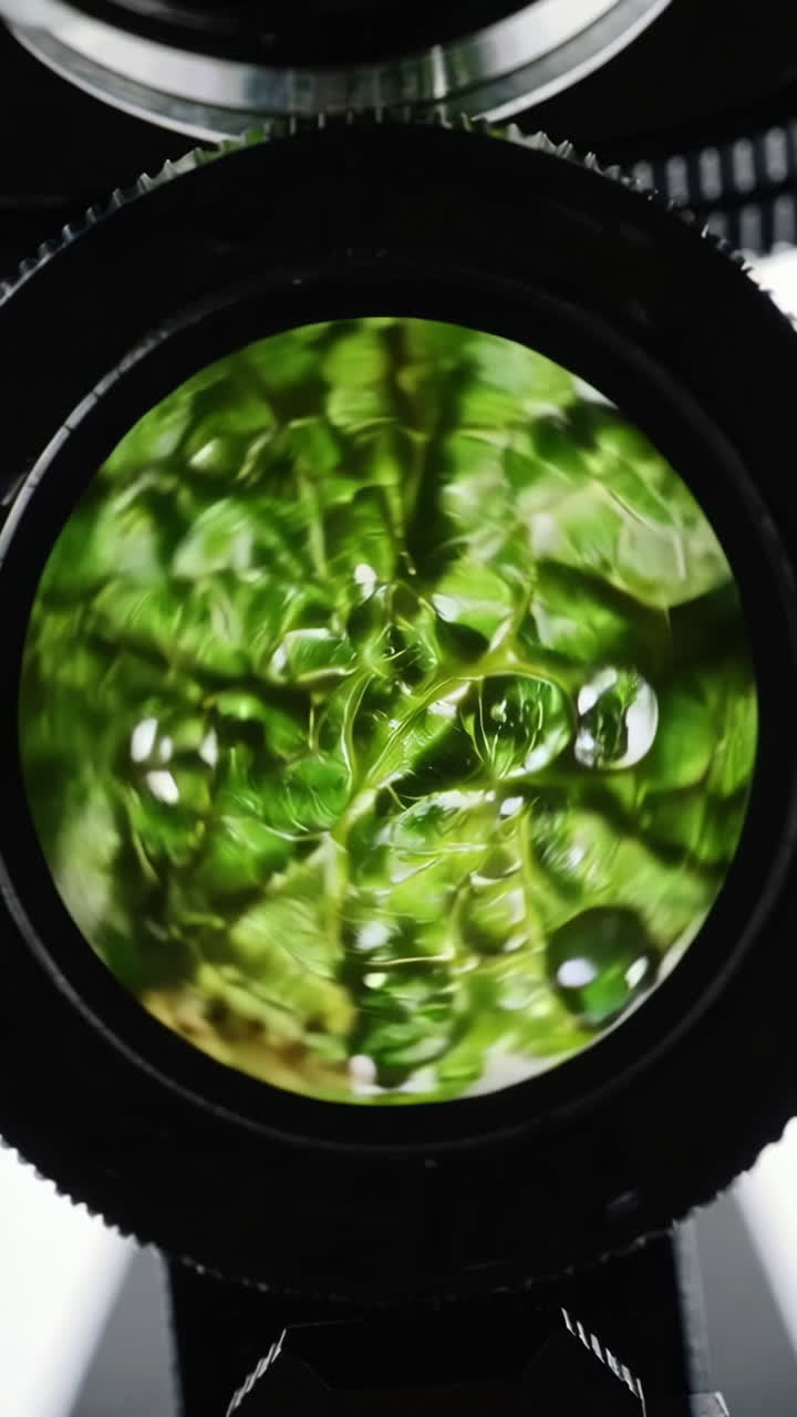 Microscopic view of a leaf
