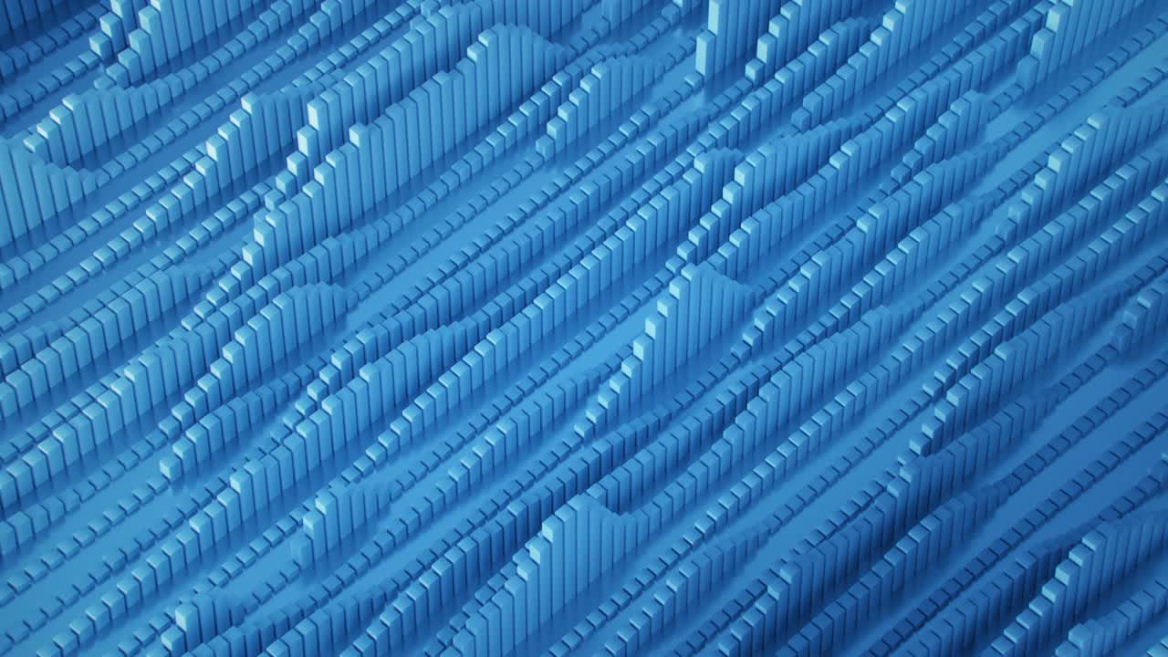 전자기파의 파란 그래프 (seamless loop 3d 렌더링 애니메이션)