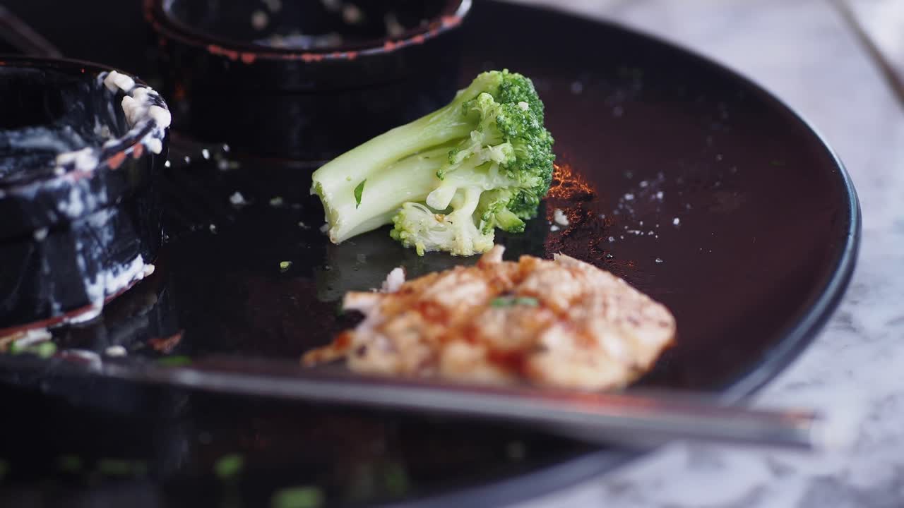 Empty Plate with Leftover Food