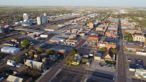 North-Platte,-Nebraska,-downtown-and-surrounding-town