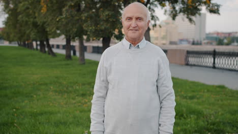 elderly man in a park