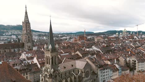 fly-over towards church of st