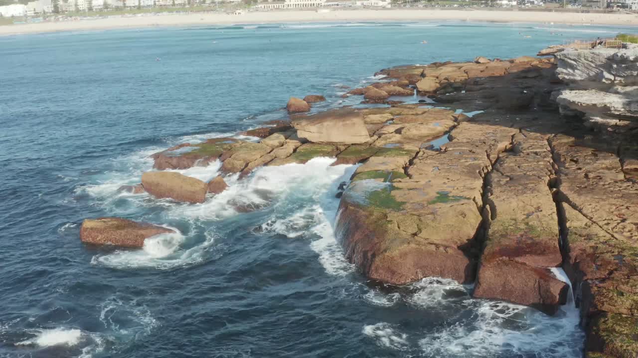 escenas de textura de playa y roca alrededor de sydney australia