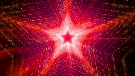 forma de estrella luz brillo trazo de neón parpadeo animación de bucle de partículas
