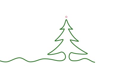 árbol de navidad dibujado. vacaciones de año nuevo. salvapantallas para navidad. ilustración de video.