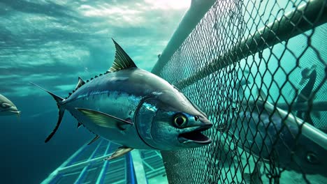 underwater view of tuna